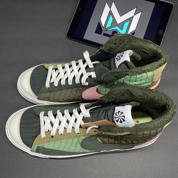 Nike Blazer Mid '77 LX NN Toasty Sequoia Quilted Olive Green DD8024-300 Men’s - Picture 9 of 12